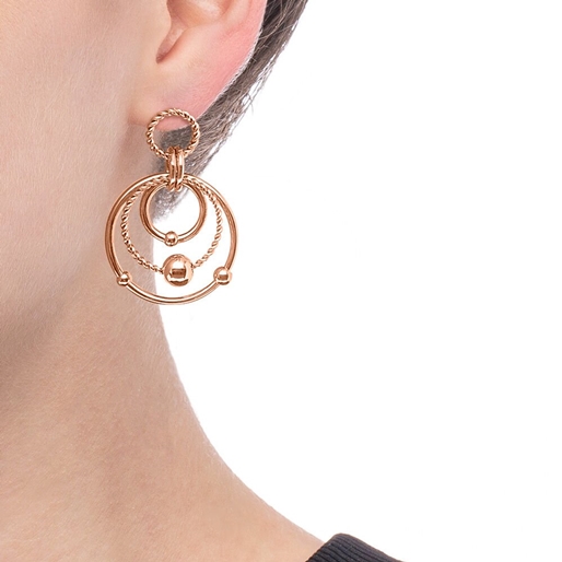 Style Bonding Rose Gold Plated Earrings-